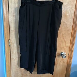 Lane Bryant Black Pull on evening wear dressy ankle pants